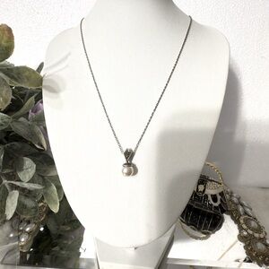 925 Sterling Silver Chain With Small Pearls